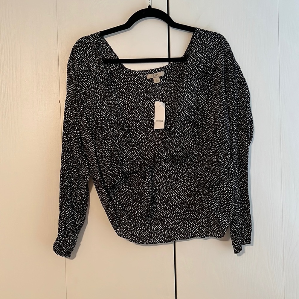 NWT Loft Medium Tie Front Blouse